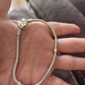 Pandora Silver Heart Charm Bracelet